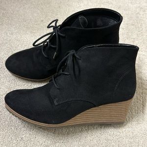 Dr. Scholls Wedge Suede Booties w/Be Energized Foam Technology